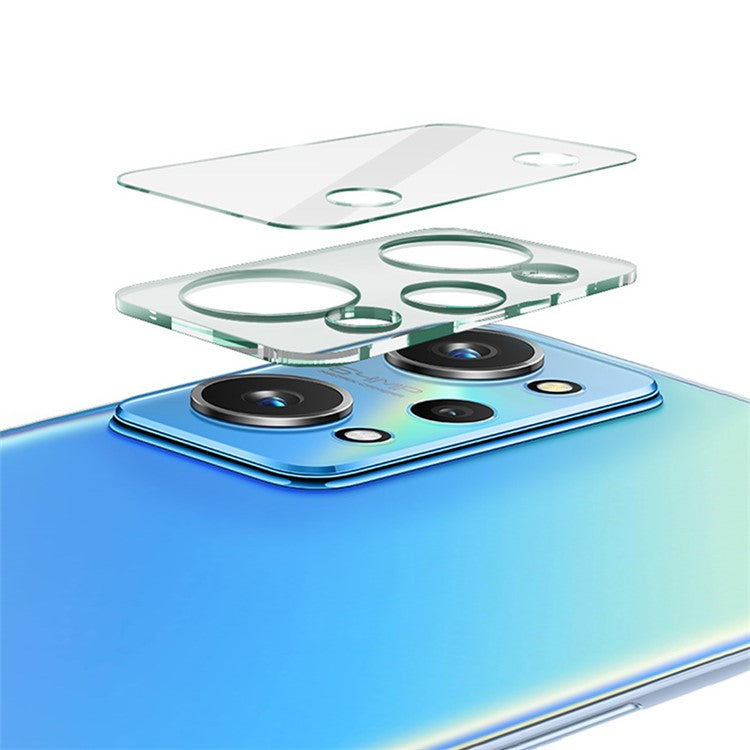 IMAK For Realme GT2/GT Neo2 5G/GT Neo 3T 5G Full Coverage Anti-scratch Tempered Glass Camera Lens Film + Transparent Acrylic Lens Cap