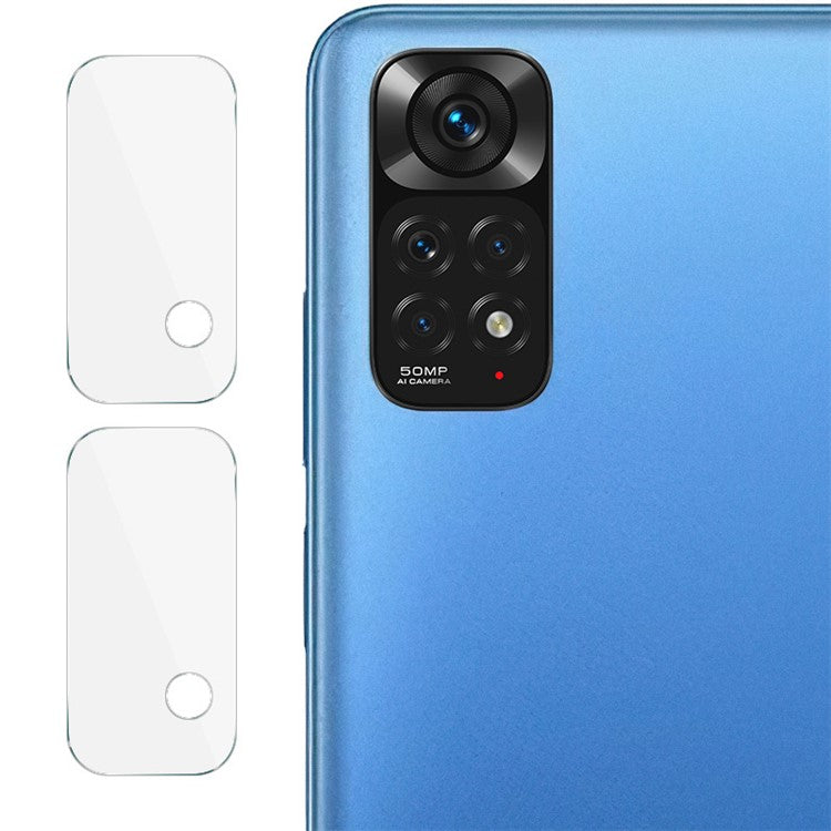 IMAK for Xiaomi Redmi Note 11 4G (Qualcomm) 2Pcs/Set Tempered Glass Precise Cutout Camera Lens Protector HD Clear Film