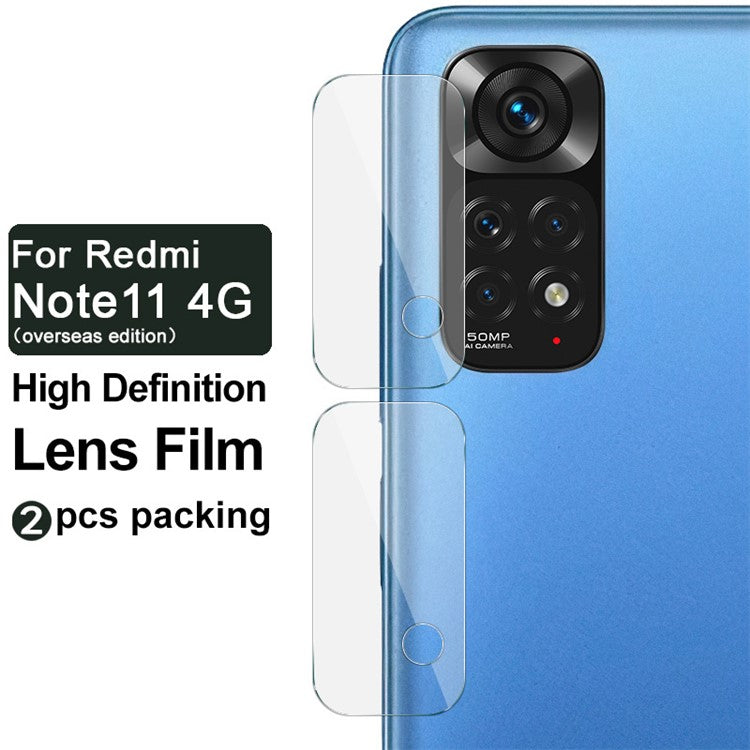 IMAK for Xiaomi Redmi Note 11 4G (Qualcomm) 2Pcs/Set Tempered Glass Precise Cutout Camera Lens Protector HD Clear Film