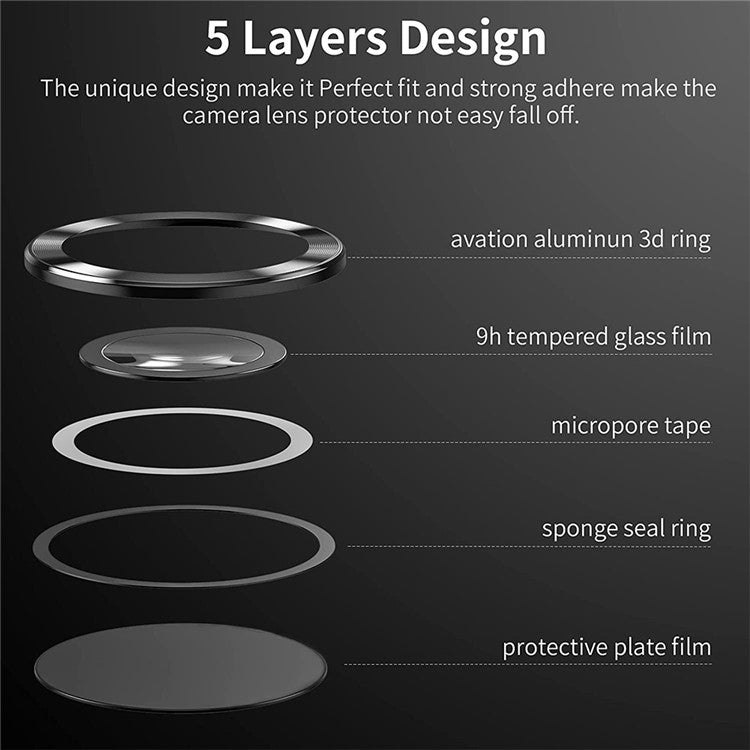 ENKAY HAT PRINCE For Samsung Galaxy S22 Ultra 5G 1 Set Ultra Clear Tempered Glass Aluminum Alloy Back Camera Lens Ring Cover Protector - Silver