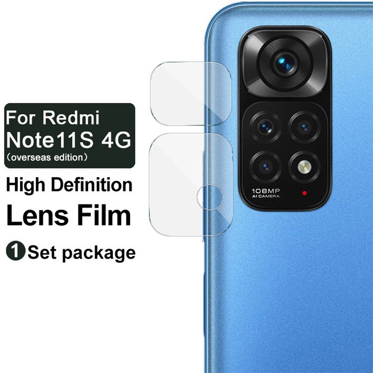 IMAK 1Set Camera Lens Protectors for Xiaomi Redmi Note 11S 4G, HD Clear Scratch-Resistant Tempered Glass Camera Lens Cover