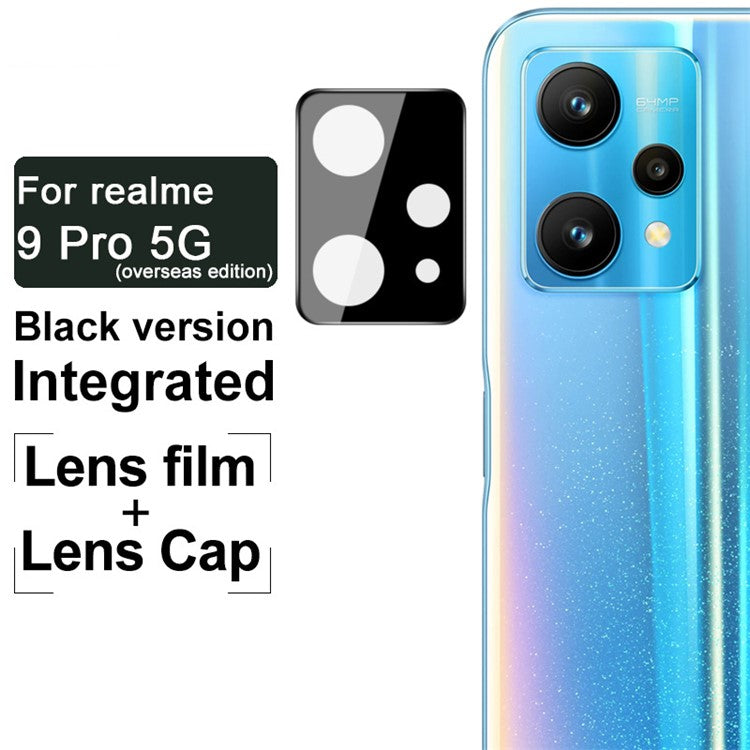 IMAK For Realme 9 Pro 5G High Definition Tempered Glass Lens Film + Anti-scratch Acrylic Lens Cap (Black Version)