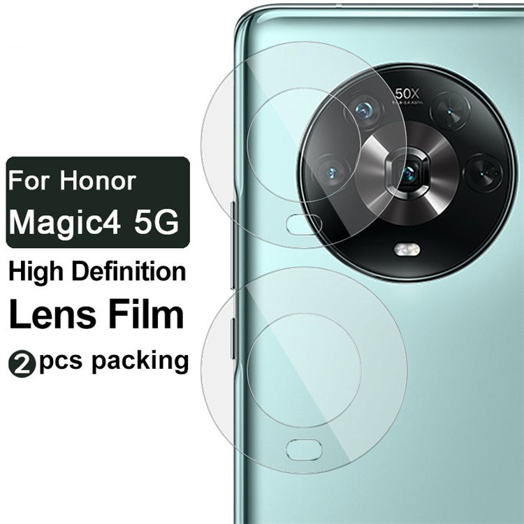 IMAK For Honor Magic4 5G 2Pcs / Set Full Cover HD Clear Tempered Glass Camera Lens Protector