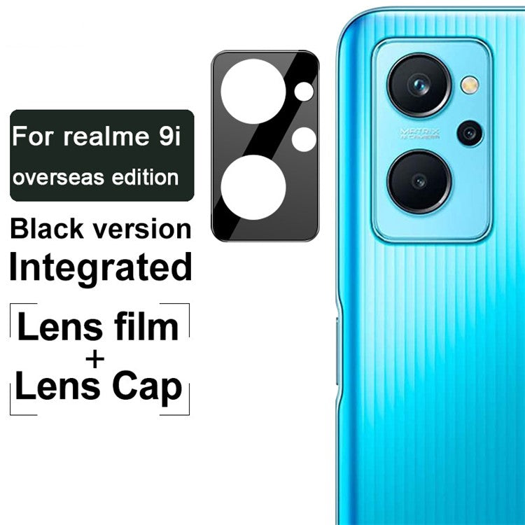 IMAK For Realme 9i Ultra Clear Tempered Glass Lens Film + Acrylic Lens Cap (Black Version)