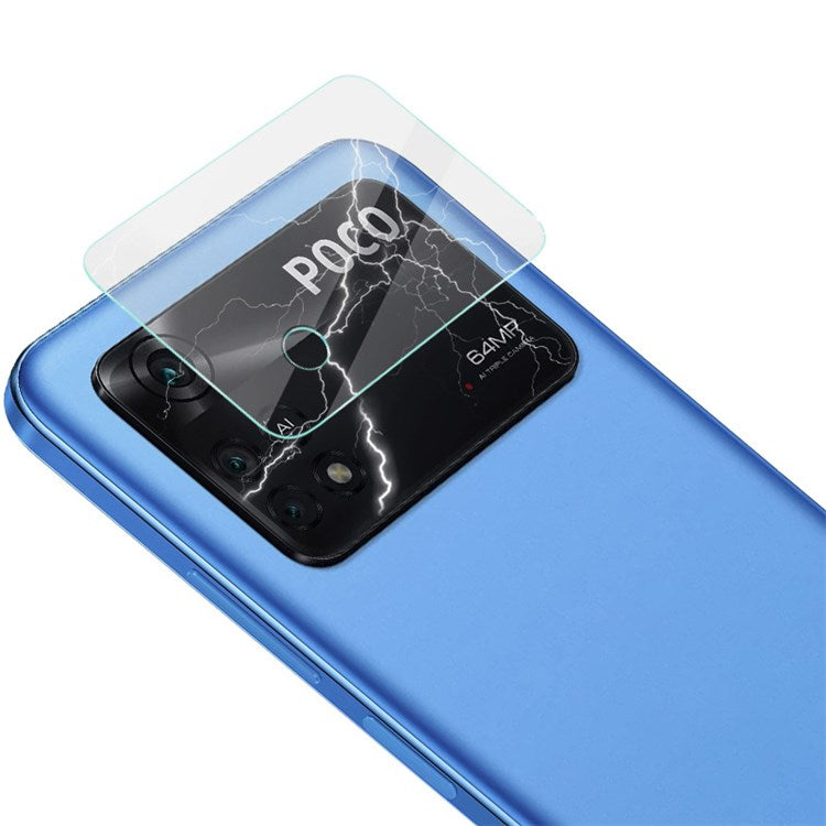 IMAK 2Pcs/Set for Xiaomi Poco M4 Pro 4G Wear-resistant No Bubble HD Tempered Glass Camera Lens Protector Film