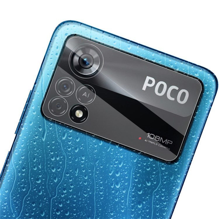 IMAK For Xiaomi Poco X4 Pro 5G Full Coverage High Transparency Clear Tempered Glass Camera Lens Film + Acrylic Lens Cap