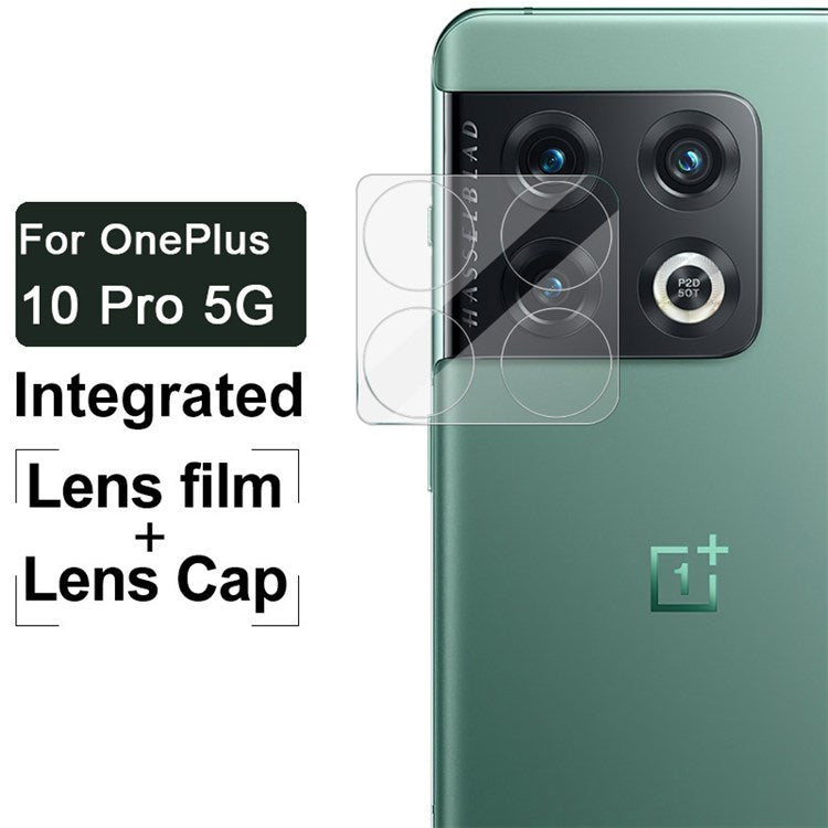 IMAK For OnePlus 10 Pro Anti-stains Ultra Thin HD Full Coverage Tempered Glass Camera Lens Film + Acrylic Lens Cap