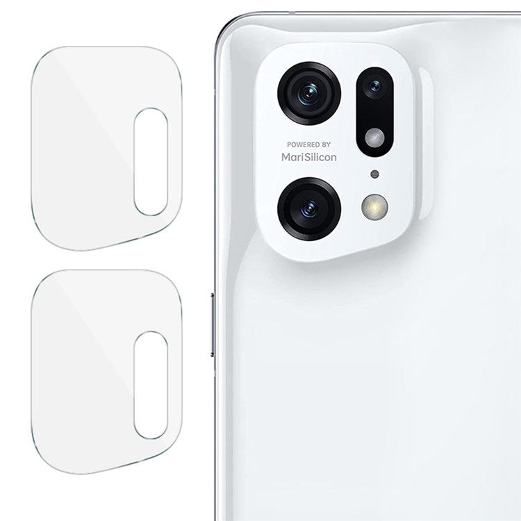 IMAK for Oppo Find X5 Pro 2Pcs/Set Strong Camera Lens Protector Super Transparent Tempered Glass Film