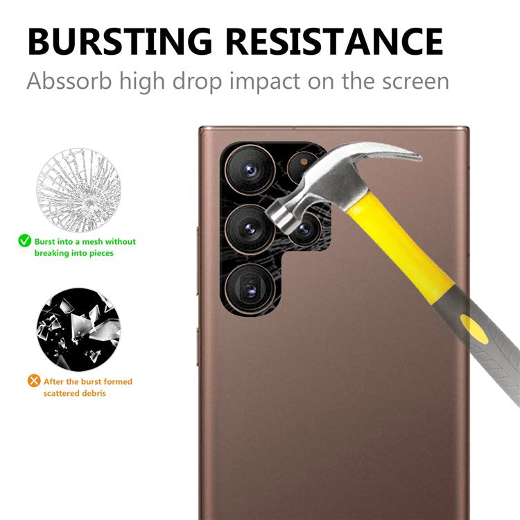 For Samsung Galaxy S22 Ultra 5G Camera Lens Protector Black Edge AGC Tempered Glass HD Clear Anti-Scratch Film