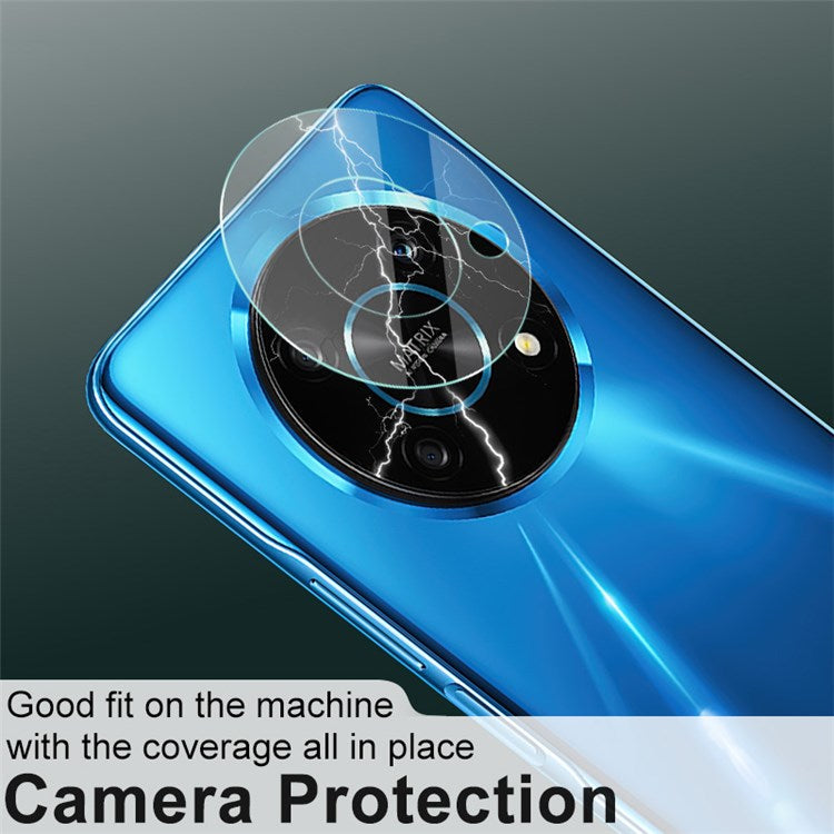 IMAK for Honor Magic4 Lite 5G 2Pcs/Set No Bubble Anti-stains Camera Lens Protector Strong Hardness Tempered Glass Film