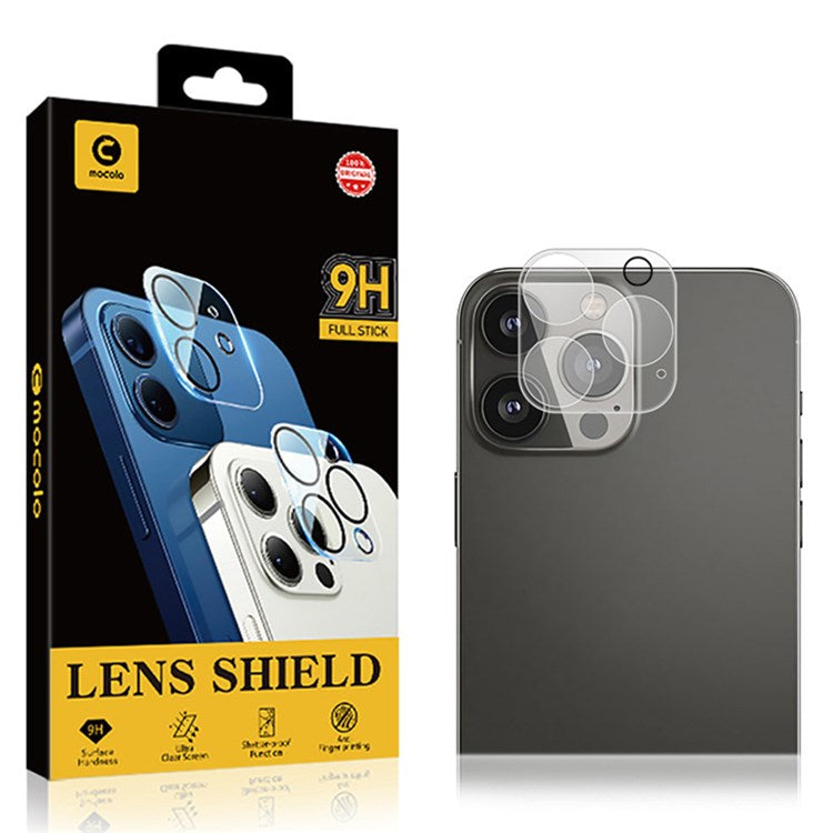 MOCOLO Camera Lens Protector for iPhone 14 Pro 6.1 inch, Silk Printing Waterproof Tempered Glass Shatter-proof Lens Protective Film