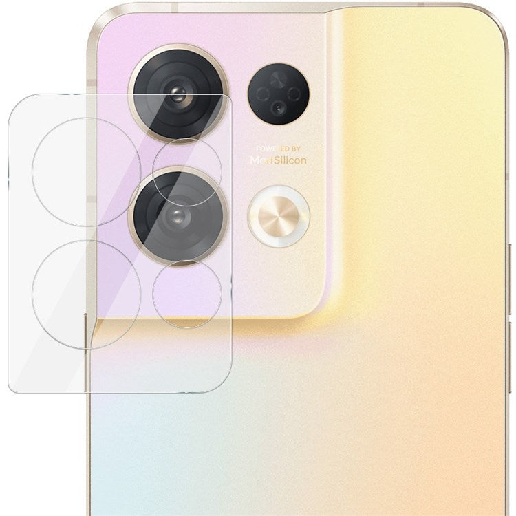 IMAK for Oppo Reno8 Pro 5G HD Tempered Glass Lens Film + Acrylic Lens Cap Anti-Scratch Integrated Camera Lens Protector