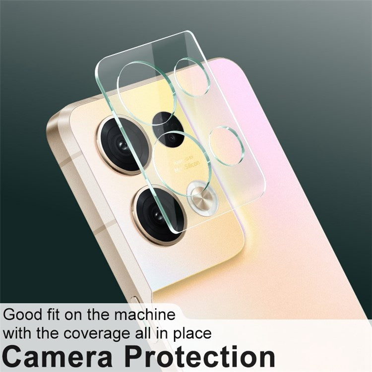 IMAK for Oppo Reno8 Pro 5G HD Tempered Glass Lens Film + Acrylic Lens Cap Anti-Scratch Integrated Camera Lens Protector