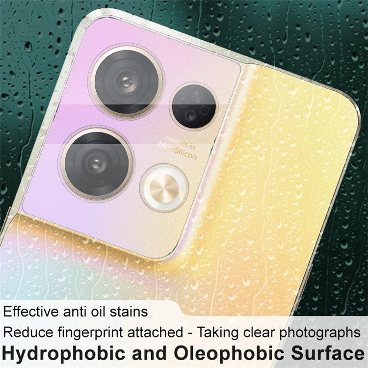 IMAK for Oppo Reno8 Pro 5G HD Tempered Glass Lens Film + Acrylic Lens Cap Anti-Scratch Integrated Camera Lens Protector