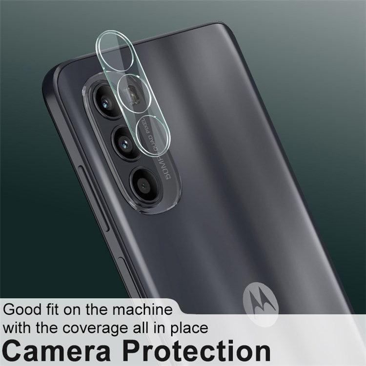 IMAK for Motorola Moto G52 4G Integrated Tempered Glass Lens Film + Acrylic Lens Cap HD Clear Scratch-Resistant Camera Lens Cover Accessories