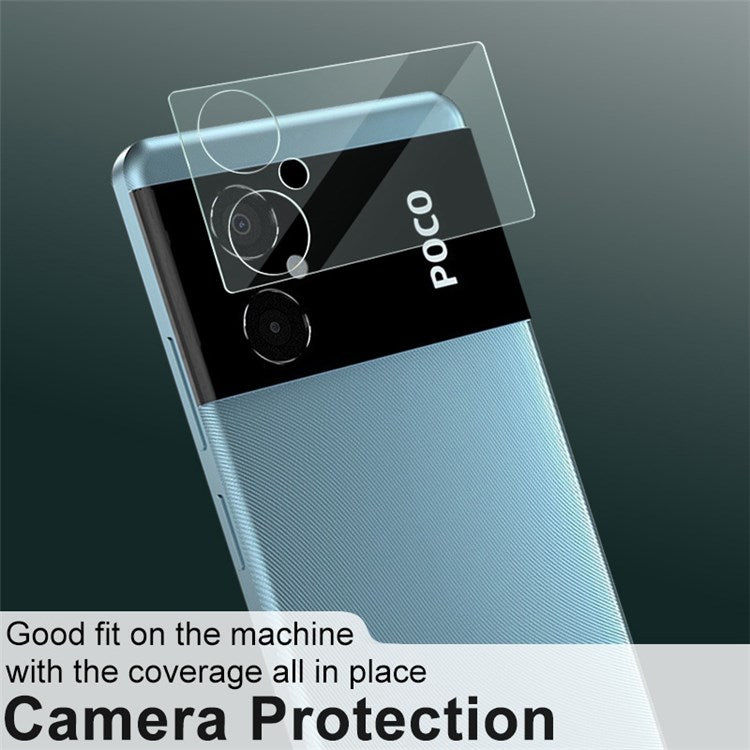 IMAK for Xiaomi Poco M4 5G High Definition Tempered Glass Lens Film + Acrylic Lens Cap Integrated Back Camera Lens Cover