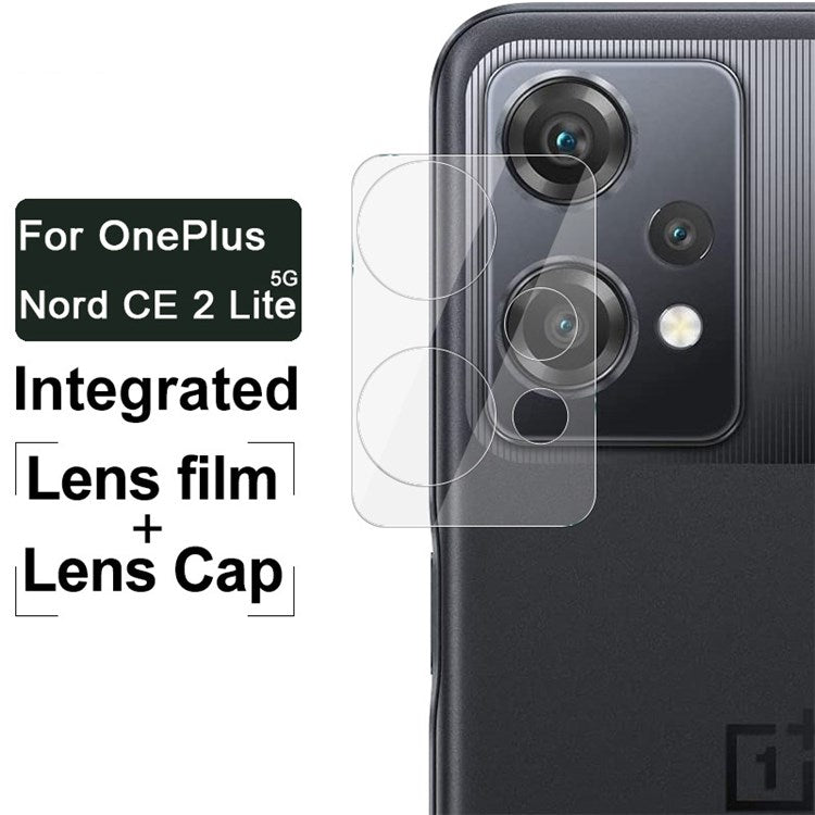 IMAK for OnePlus Nord CE 2 Lite 5G / Oppo K10x 5G Rear Back Camera Lens Protector Clear Integrated Tempered Glass Lens Film + Acrylic Lens Cap