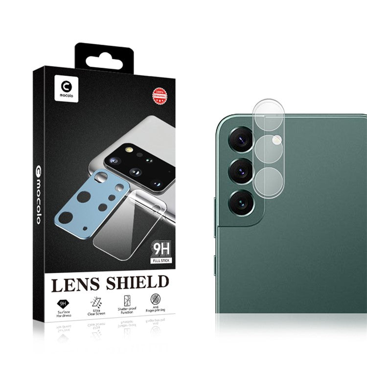 MOCOLO For Samsung Galaxy S23+ Camera Lens Protector, Silk Printing HD Tempered Glass Lens Protective Film - Transparent