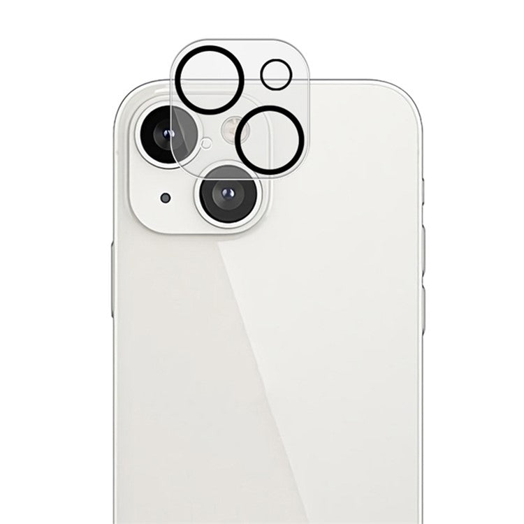 MOCOLO For iPhone 15 / 15 Plus Silk Printing Camera Lens Film Tempered Glass Lens Protector with Night Circle