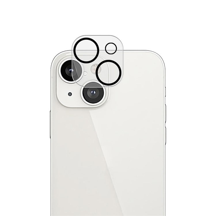 MOCOLO Camera Lens Protector for iPhone 15 / 15 Plus Silk Printing HD Tempered Glass Lens Film with Night Circle