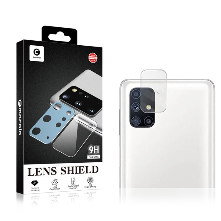 MOCOLO For Samsung Galaxy M51 Anti-fingerprint Lens Film Tempered Glass Back Camera Lens Protector - Transparent