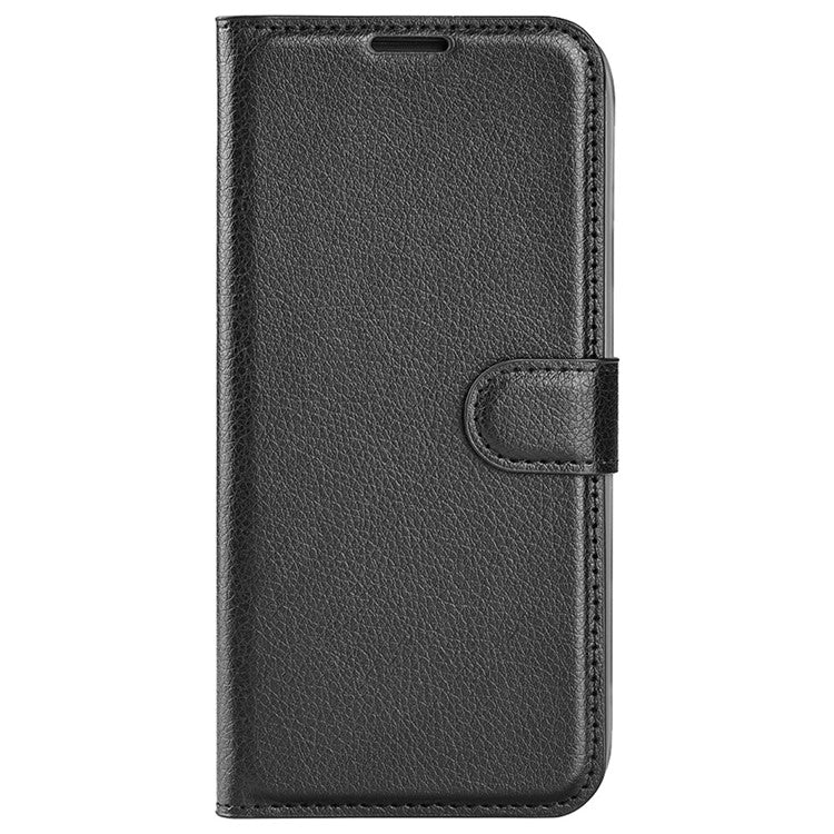 For Google Pixel 7 Pro 5G PU Leather Smartphone Cover Wallet Stand Litchi Texture Anti-scratch Case Shell - Black