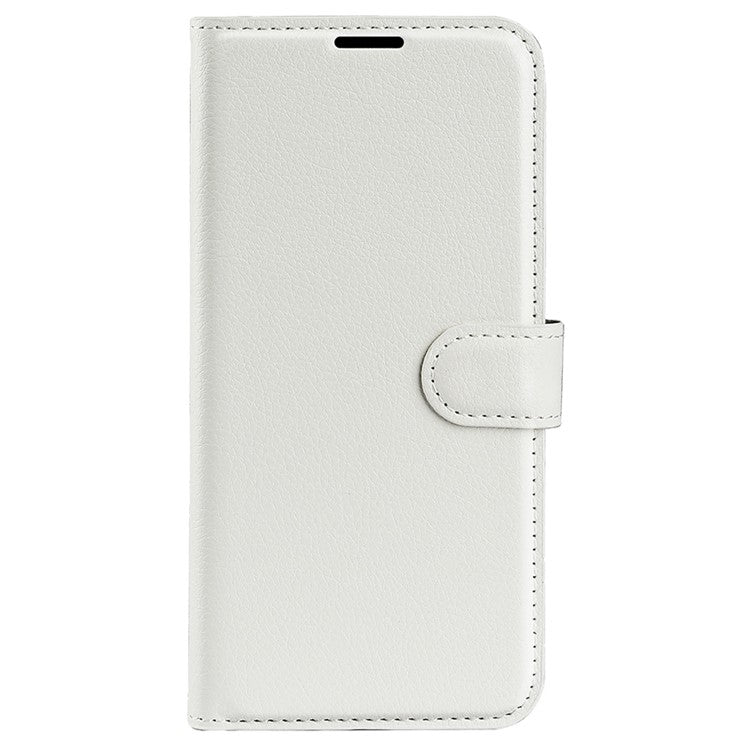 For Google Pixel 7 Pro 5G PU Leather Smartphone Cover Wallet Stand Litchi Texture Anti-scratch Case Shell - White