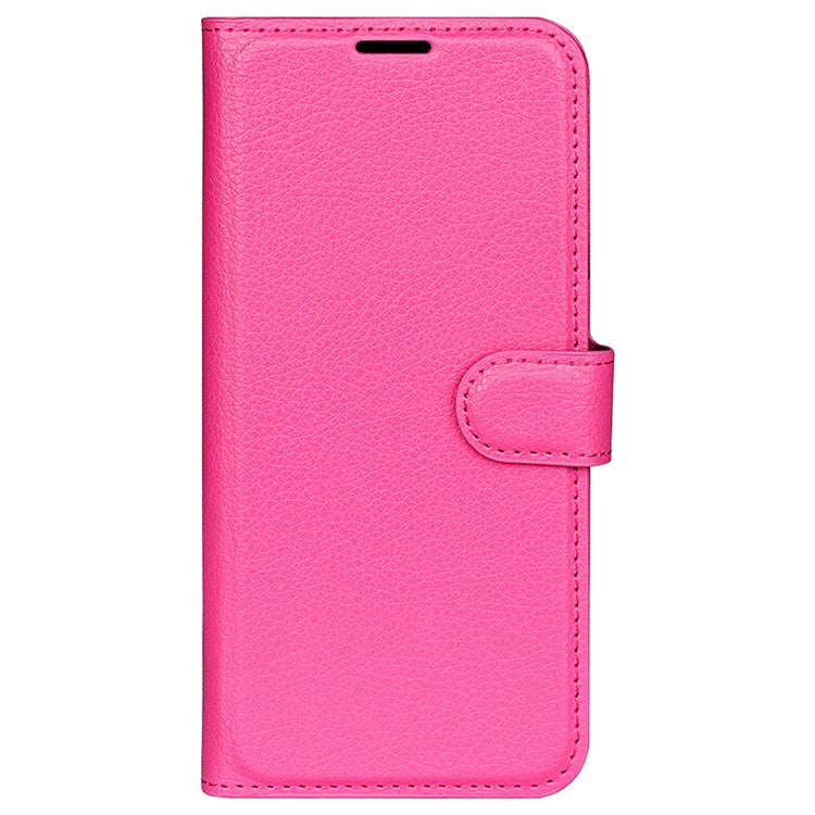 For Google Pixel 7 Pro 5G PU Leather Smartphone Cover Wallet Stand Litchi Texture Anti-scratch Case Shell - Rose