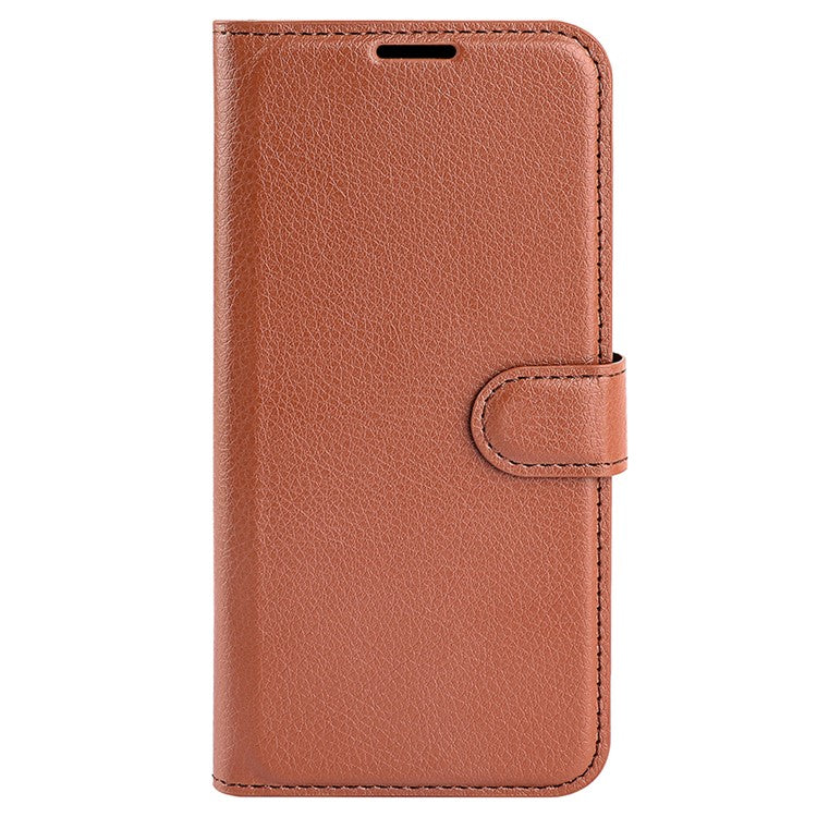 For Google Pixel 7 Pro 5G PU Leather Smartphone Cover Wallet Stand Litchi Texture Anti-scratch Case Shell - Brown