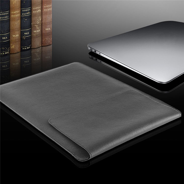 PU Leather Sleeve Bag Case with Mouse Pad for MacBook Pro 15-inch (2016) - Grey