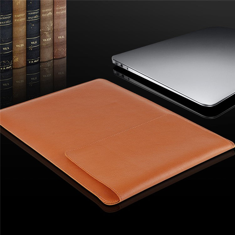 PU Leather Mouse Pad Sleeve Bag for MacBook Pro 15-inch (2016) - Light Brown