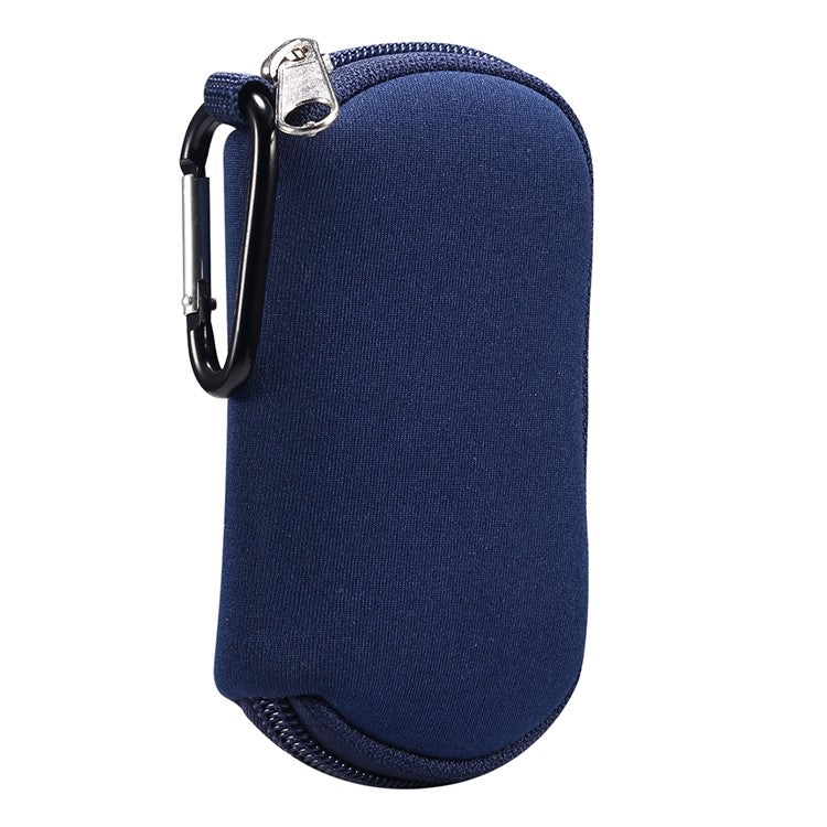 Portable Nylon Cover Case Earphone Protector Bag with Carabiner for Apple AirPods Pro - Blue