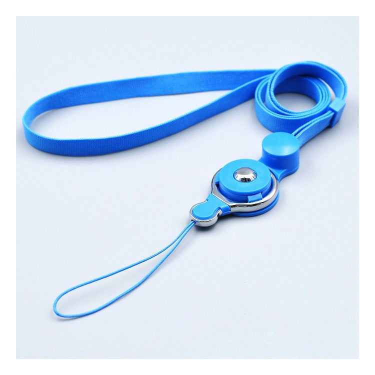 Versatile Flat Detachable Nylon Phone Strap Holder 2-in-1 Card Strap - Blue