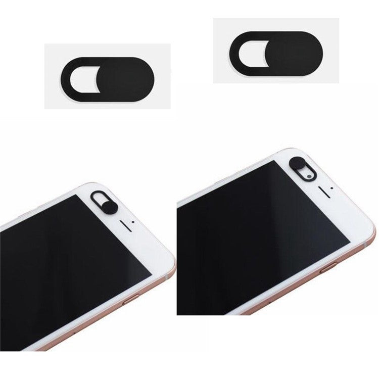 3Pcs/Set 0.03in Ultra-thin Plastic Webcam Camera Cover Shutter Protect Smartphones Laptop Desktop Privacy - Black