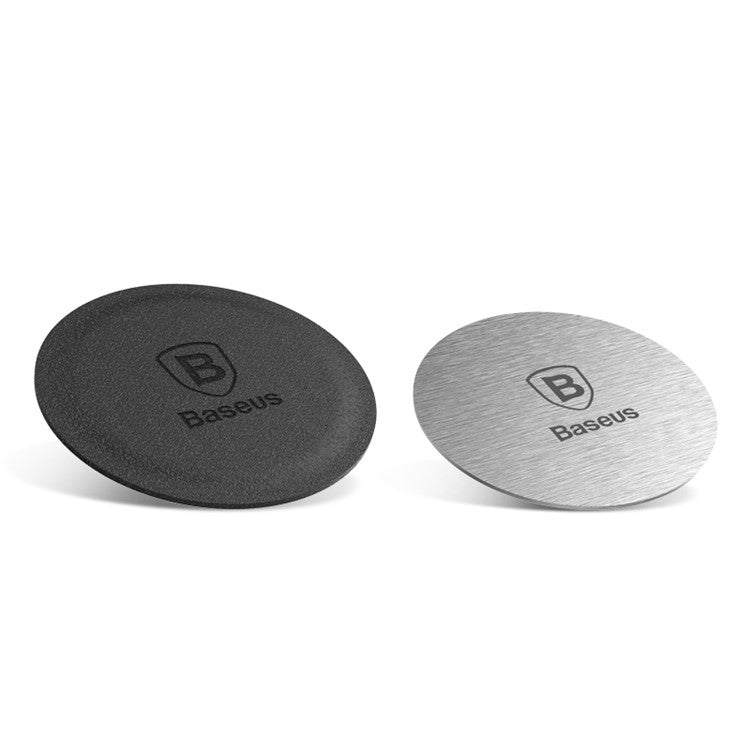 BASEUS 2Pcs/Set Magnetic Bracket Iron Kit for Magnetic Car Phone Holder (1Pc Magnet Iron and 1Pc Leather Magnet Iron)