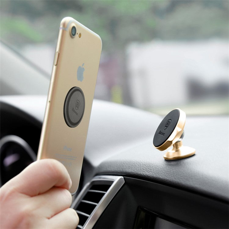 BASEUS 2Pcs/Set Magnetic Bracket Iron Kit for Magnetic Car Phone Holder (1Pc Magnet Iron and 1Pc Leather Magnet Iron)