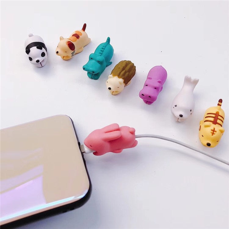 Cartoon Animal Pattern Charging Cable Protector PVC Saver Cable Protector Case - Elmo