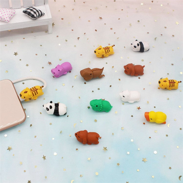 Cartoon Animal Pattern Charging Cable Protector PVC Saver Cable Protector Case - Red Panda