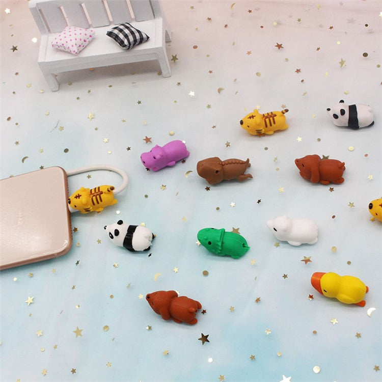 Cartoon Animal Pattern Charging Cable Protector PVC Saver Cable Protector Case - Red Panda