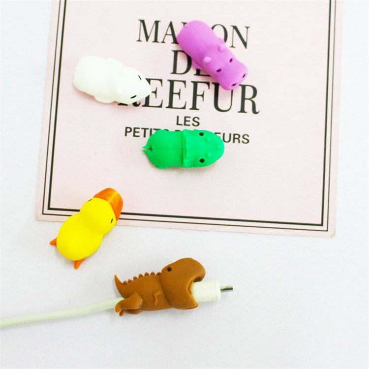 Cartoon Animal Pattern Charging Cable Protector PVC Saver Cable Protector Case - Yellow Mouse