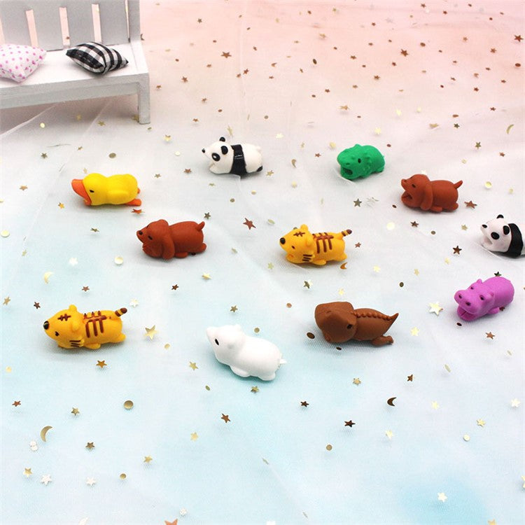 Cartoon Animal Pattern Charging Cable Protector PVC Saver Cable Protector Case - Yellow Mouse