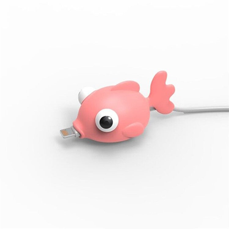 Cute Cartoon Fish Pattern Charging Cable Protector PVC Saver - Style C