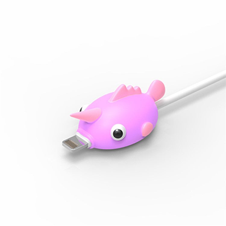 Adorable Cartoon Fish Pattern Charging Cable Protector PVC Saver - Style D