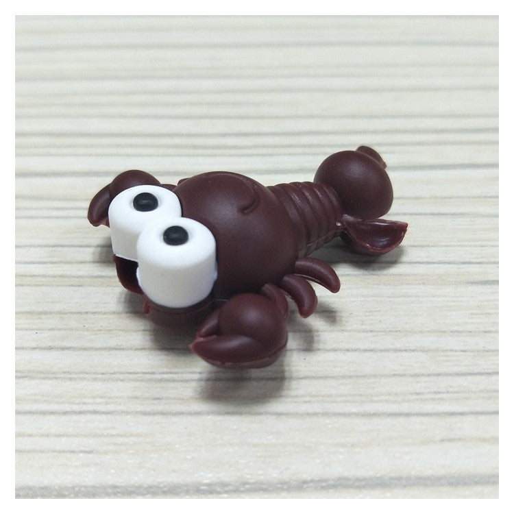 Cute Insect Pattern Charging Cord Protector USB Data Wire Protection Cover - Brown Crab