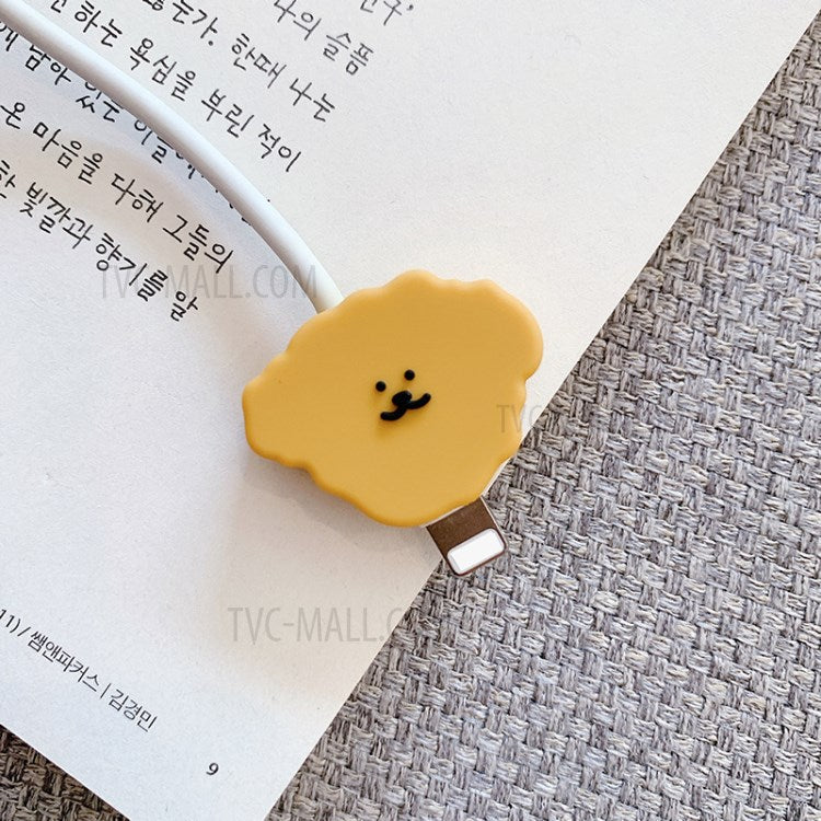 Cute Shaped Phone Charging Data Cable Protector Saver - Brown Dog