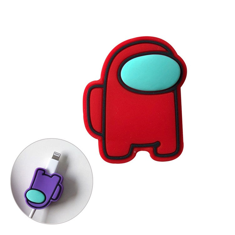 Cute Cartoon Charging Cable Protector Data Cable Saver for iPhone - Red