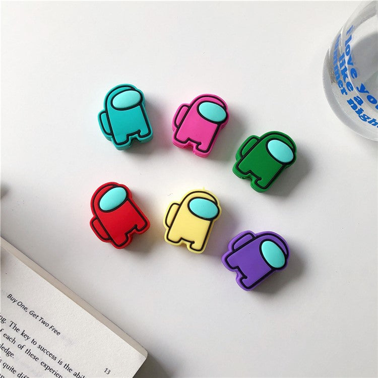 Cute Cartoon Charging Cable Protector Data Cable Saver for iPhone - Red