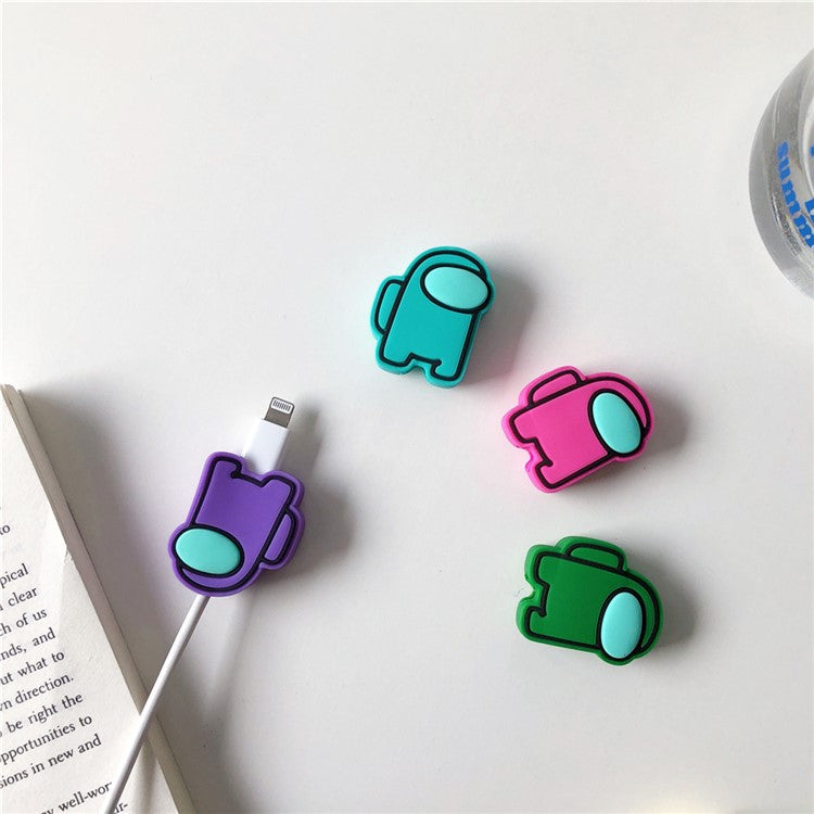 Cute Cartoon Charging Cable Protector Data Cable Saver for iPhone - Purple