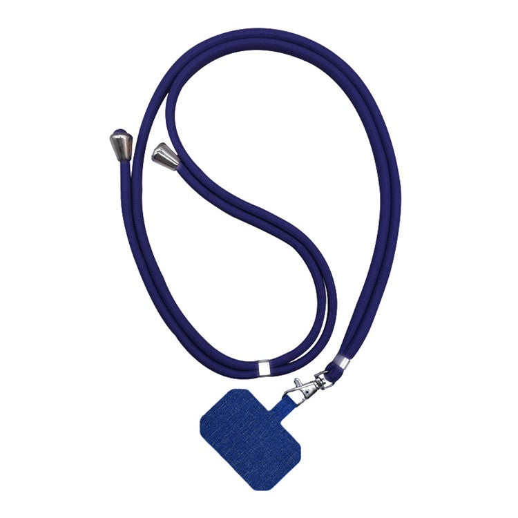 5 Sets/Pack Detachable Adjustable Phone Lanyard Anti-lost Badges Tether Patches Mobile Ropes Neck Straps - Dark Blue