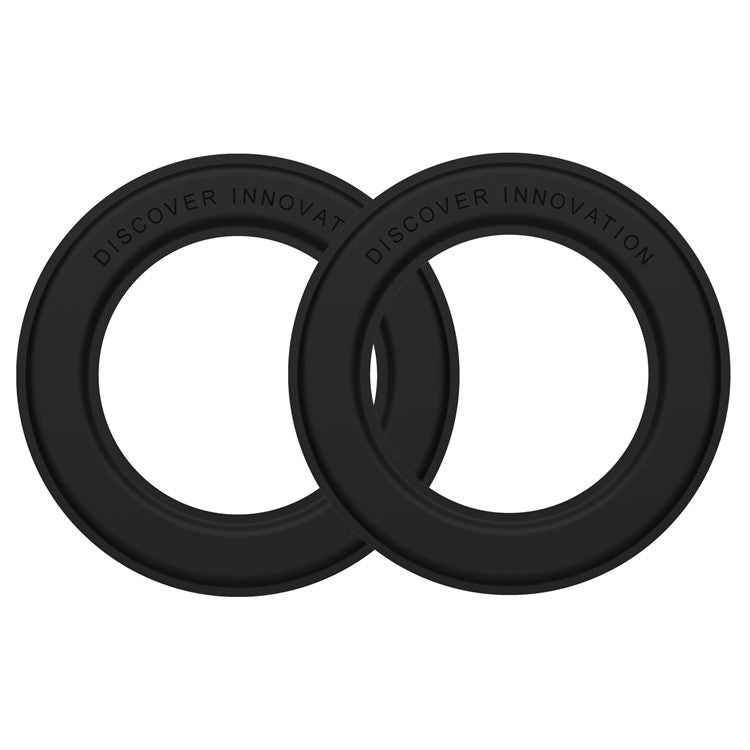 NILLKIN 2Pcs Universal Mobile Phone Round Magnetic Sticker Rings for Magsafe Wireless Charger - Black